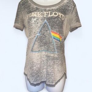 Pink Floyd Women's Tee - Gray with Rainbow